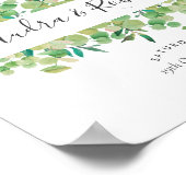 Eucalyptus Garland Affiche de bienvenue Mariage (Coin)