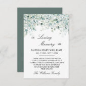 Eucalyptus geeft blijk van sympathie bedankkaart (Voorkant / Achterkant)