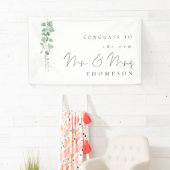 Eucalyptus gefeliciteerd met nieuwe mevrouw mevrou spandoek (Insitu)