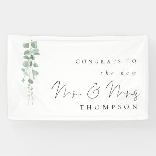Eucalyptus gefeliciteerd met nieuwe mevrouw mevrou spandoek