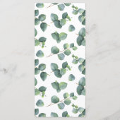 Eucalyptus geo lijst bruiloft menu (Achterkant)