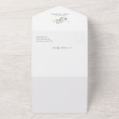 Eucalyptus Geometric Book Request Baby shower All In One Uitnodiging (Buitenkant)
