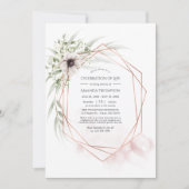 Eucalyptus Geometric Celebration of Life Kaart (Voorkant)