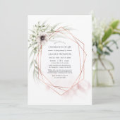 Eucalyptus Geometric Celebration of Life Kaart (Staand voorkant)