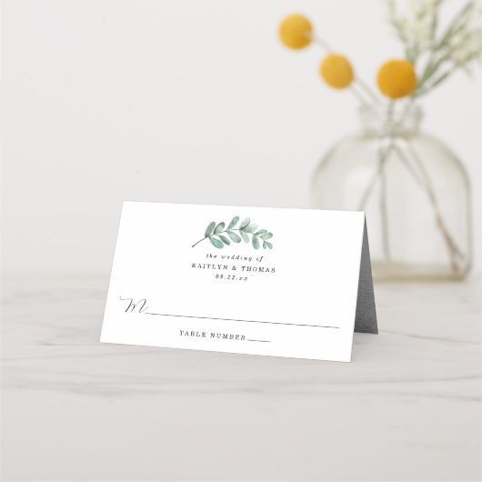 Eucalyptus Geometric Silver Foil Wedding (Voorkant)