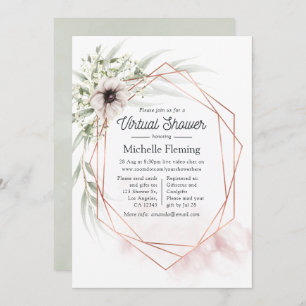 Eucalyptus Geometric Virtual Baby shower Kaart