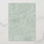 Eucalyptus Geometric Wedding Real Folie Uitnodiging (Achterkant)