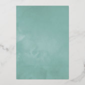 Eucalyptus Géométrique Baptême Foil Invitation (Verso)