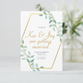 Eucalyptus Gereenerenery Faire-part de mariage, Él (Debout devant)