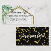 Eucalyptus Glitter Honeymoon Fund in plaats van Gi Informatiekaartje (Voorkant / Achterkant)
