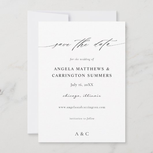 Eucalyptus Glow Foto opslaan Datum 3 Save The Date (Achterkant)