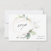 Eucalyptus Glow Gold Greenery w Meal RSVP Card (Voorkant)