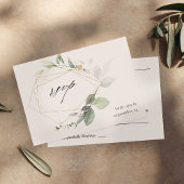 Eucalyptus Glow Gold Greenery w Repas Carte RSVP