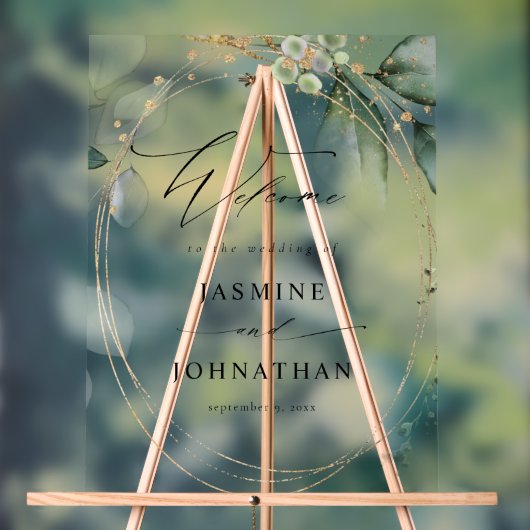 Eucalyptus Glow Gold Mariage Bienvenue 2 (Neutre)