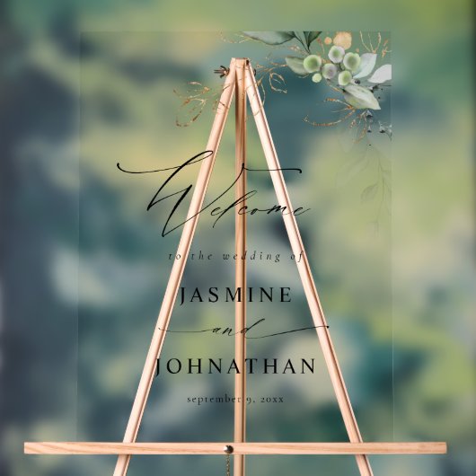 Eucalyptus Glow Gold Mariage Bienvenue 4 (Neutre)