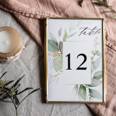 Eucalyptus Glow & Gold Numéro de table