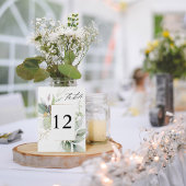 Eucalyptus Glow & Gold Numéro de table