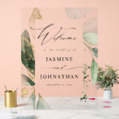 Eucalyptus Glow Goud Groen Bruiloft Welkom 3 Acryl Bord (Huwelijk)