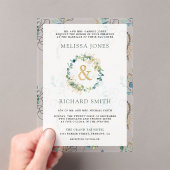 Eucalyptus Gold Ampersand Wedding Acryl Uitnodigingen (Insitu (Draagbaar))