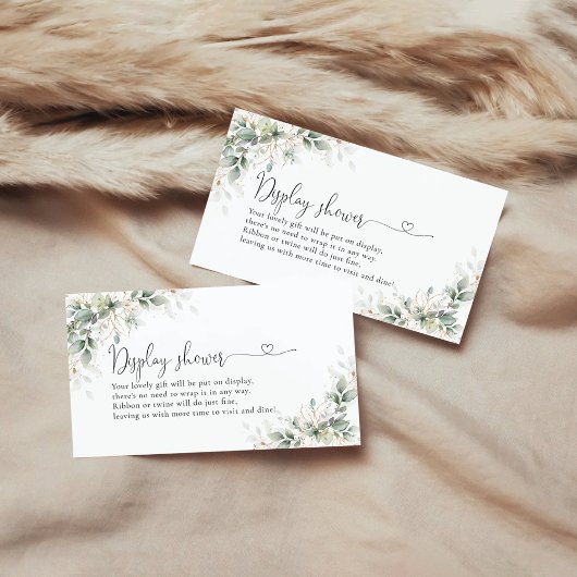 Eucalyptus Gold Baby shower Behuizing Kaart