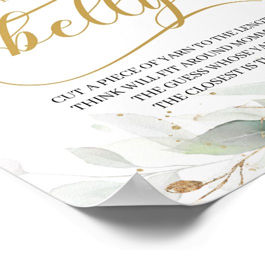 Eucalyptus gold boho hoe groot is het buikteken va poster (Hoek)