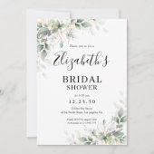 Eucalyptus Gold Bridal Show Invitation (Devant)