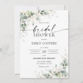 Eucalyptus Gold Bridal Show Invitation (Devant)
