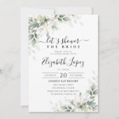 Eucalyptus Gold Bridal Show Invitation (Devant)