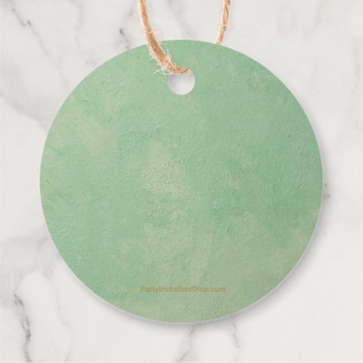 Eucalyptus Gold Cross-Commune Bedankjes Labels (Achterkant)