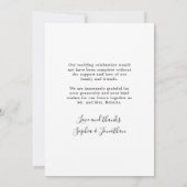 Eucalyptus Gold Elegant Script Photo Weddenschap Bedankkaart (Achterkant)
