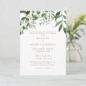 Eucalyptus Gold Faire-part de mariage texte (Debout devant)