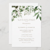 Eucalyptus Gold Faire-part de mariage texte (Devant / Derrière)