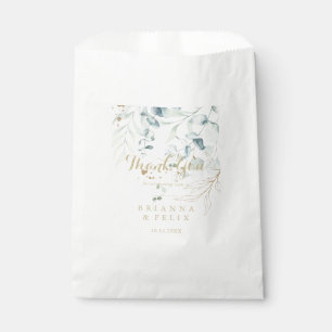 Eucalyptus Gold Floral Blue Hartelijk dank voor uw Bedankzakje
