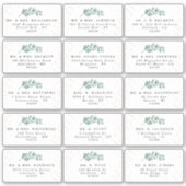 Eucalyptus Gold Foil Mariage Étiquettes de adresse (Devant)