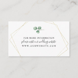 Eucalyptus + Gold Geometric Lijst info Informatiekaartje
