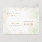 Eucalyptus Gold Geometric Meal Choice Weddenschap Uitnodiging Briefkaart (Achterkant)