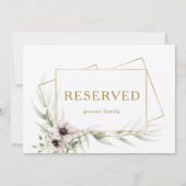 Eucalyptus Gold Geometric Reserved Sign (Achterkant)