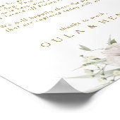 Eucalyptus Gold Geometric Unplugged Ceremony Sign Poster (Hoek)