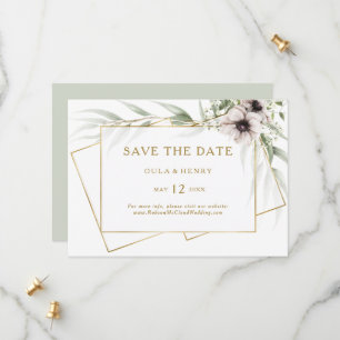 Eucalyptus Gold geometrisch horizontaal sparen de  Save The Date