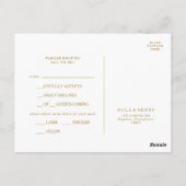 Eucalyptus Gold Geometrisch Menu Keuze RSVP-kaart (Achterkant)