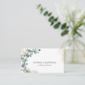 Eucalyptus Gold Glitter Botanisch Visitekaartje (Staand voorkant)