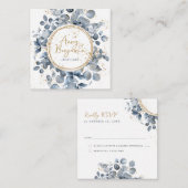 Eucalyptus Gold Glitter Code 01 - RSVP 3 Informatiekaartje (Voorkant / Achterkant)