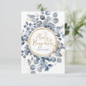 Eucalyptus Gold Glitter Code 01 - RSVP 3 Informatiekaartje (Staand voorkant)
