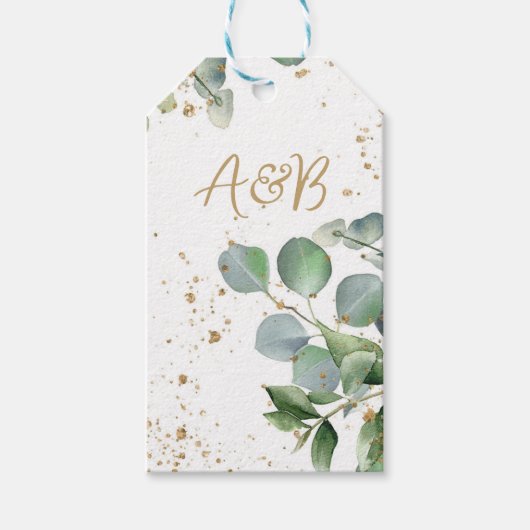 Eucalyptus Gold Glitter - Code 02 Cadeaulabel (Voorkant)