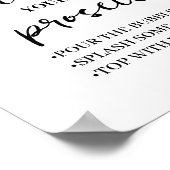 Eucalyptus Gold Glitter Pimp uw Prosecco Poster (Hoek)