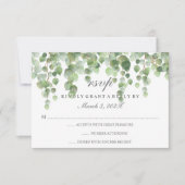 Eucalyptus Gold Glitter RSVP (Voorkant)