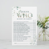 Eucalyptus Gold Letter Mam of Pap Baby shower (Staand voorkant)