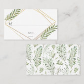 Eucalyptus Gold Lijst Geometrische buitenaardse br Plaatskaartje (Voorkant / Achterkant)