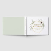 Eucalyptus Gold Mariage géométrique Livre d'hôtes (Complet)