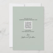 Eucalyptus Gold Metallic Sage Weddenschap Save The Date (Achterkant)